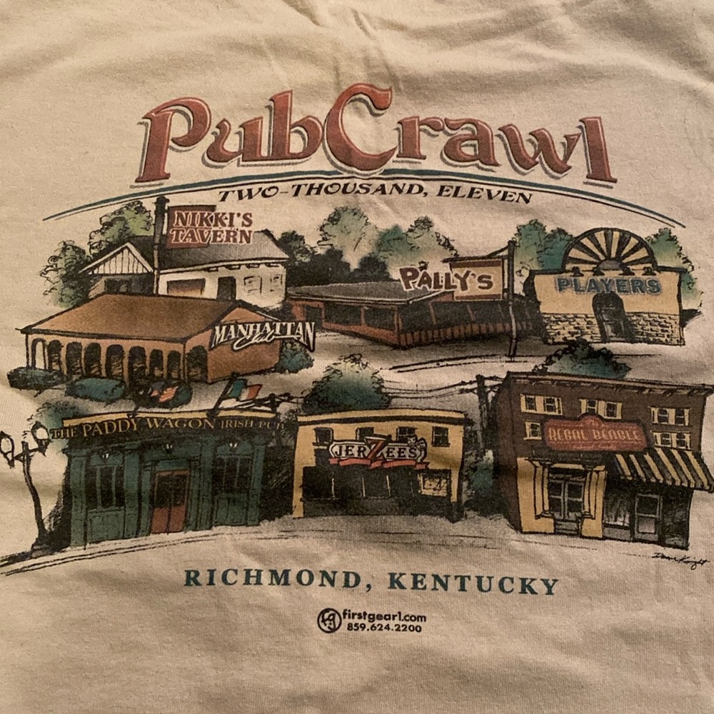 Adult Small Pub Crawl Tshirt- 2011